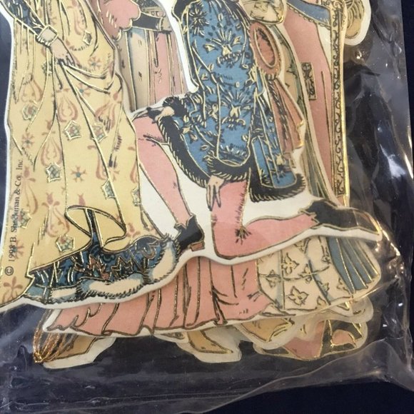 B Shackman Medieval Costume Christmas Hanging Ornaments Double Sided Pkg of 6 - Picture 7 of 7